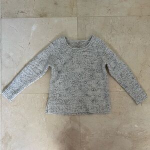 LOFT Cozy Knit Gray Sweater